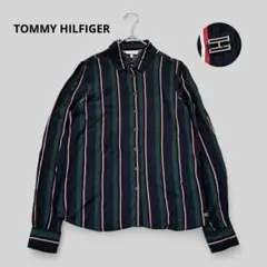 美品 トミーヒルフィガー シャツ ストライプ マルチトミーカラー とろみ Mのサムネイル