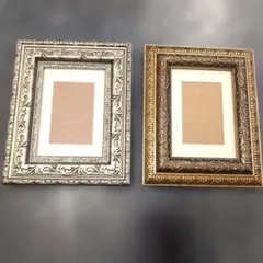 アンティーク調フォトフレームフレーム 2点セット　A