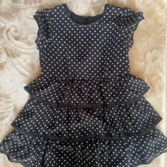 水玉模様のノースリーブワンピース 130