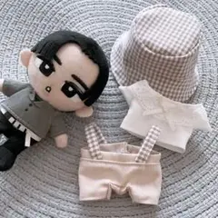 すのチル　ぬい服セット　ブラウス&サスペンダーパンツ&バケハ
