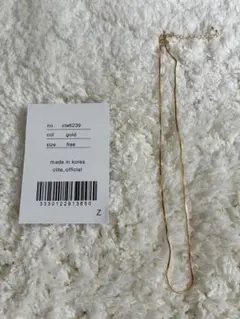 simple snake necklace / 1mm ゴールドのサムネイル