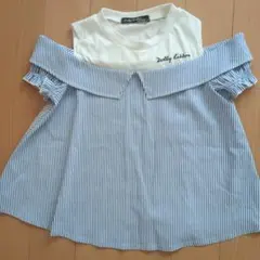 Dolly Ribbon オフショルダーTシャツ 140