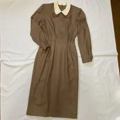 アリスバーリー　ロングワンピース　昭和レトロ　ブラウン