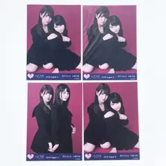 ＝LOVE イコラブ　生写真　赤背景2 佐竹のん乃　大場花菜　4枚