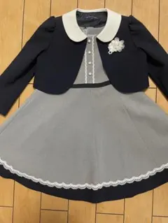 フォーマルワンピース　120cm ネイビーグレー　入学式　卒園式