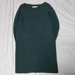 【美品】B:MING by BEAMS ダークグリーン 長袖 ワンピース 深緑のサムネイル