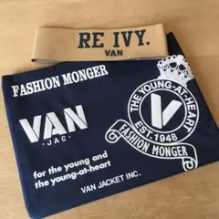 VAN Jacket 非売品ノベルティ　クラッチバッグ　ネイビーのサムネイル