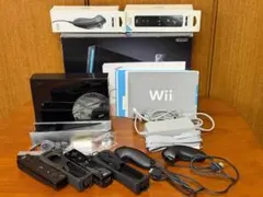 Nintendo Wii 本体 黒 + リモコン + ヌンチャク 動作良好