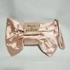 Maison de FLEUR リボンポーチ ピンク