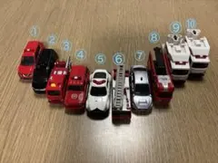 ミニカーセット 10台 消防車 パトカー