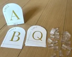 【pp様専用】テーブルナンバーセット(A〜Q)、スタンド付き