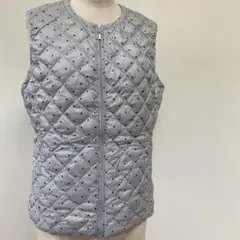 UNIQLO ウルトラライトダウン　インナーベスト ドット柄 グレー