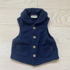ブランシェス　ベビー　ベスト　ネイビー