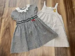 familiar ワンピースセット♪ 100 110 ストライプ　チェック