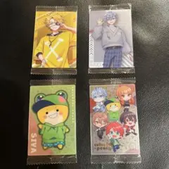 カラフルピーチウェハースカード(たっつん、ヒロ、シヴァ、全員集合)4枚セット