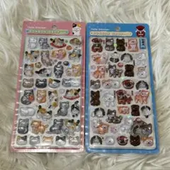 正規品 ボンボンドロップシール 和柄 猫 日本犬 2点セット