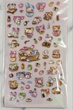 【海外輸入品】ねこ　うさぎ　お寿司　和食　ボンボン ドロップ シール