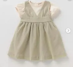 petit main 半袖ドッキング ワンピース 半袖　110　美品