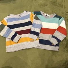 H&M ストライプ トレーナー 90cm 2枚セット