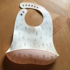 花柄シリコンお食事エプロン