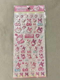 平成レトロ　シール　キティ　カラフルバニー　うさぎ