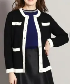 COUP DE CHANCE XSサイズ　ニットジャケット　ブラック系