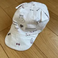 ジェラートピケ　ベビーキャップ　キャップ　ガールズモチーフ