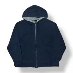 1990's JOE BOXER 裏サーマル ネイビー ジップパーカー 輸入古着