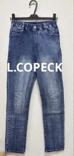 L.Copeck デニムブルー スリムフィット長ズボン