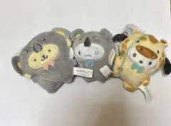 サンリオ　どうぶつ着ぐるみマスコット　ポムポムプリン　ポチャッコ　シナモン