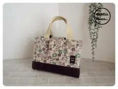 受注制作☆辞書カバー☆レビューブックカバー☆花柄(ナチュラルパープル)