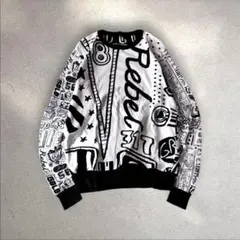 【ブラックフライデー価格】00s総柄 グラフィックニット グランジ モード