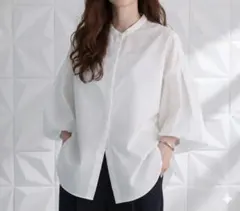 【ur's】ボリューム袖ブラウス ホワイト