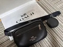 COACH ブラック エリアス ベルト バッグ