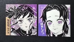 鬼滅の刃　スクエアステッカー　 胡蝶しのぶ 栗花落カナヲ 2点セット