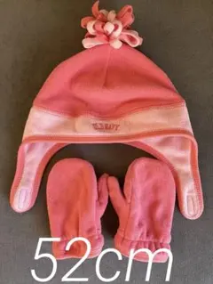 OLD NAVY ピンク 帽子と手袋セット M 52cm