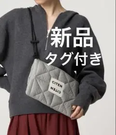 新品　タグ付き　CITEN パデッドサコッシュ ショルダー　グレーのサムネイル