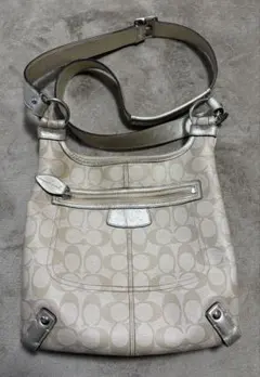 COACH コーチ シグネチャー ショルダーバッグ ベージュ