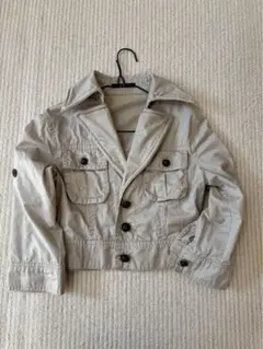 INGNIミニ丈　ミリタリージャケット　七分丈袖　ベージュ　Mサイズ 春夏物