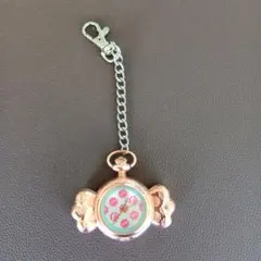 不二家ペコちゃん　ミルキーキャンディ型時計キーホルダー