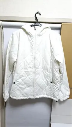 コンバース　キルティング裏ボアパーカー　M　ホワイト　白　CONVERSE