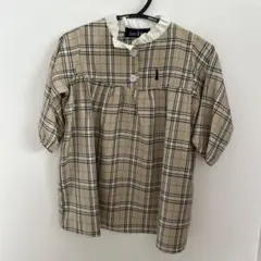 EAST BOY イーストボーイ チェック柄長袖ワンピース90