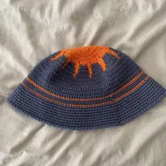 バイカラー太陽模様のバケットハット