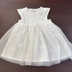 90サイズ Kumikyoku フラワー装飾 ホワイトドレス