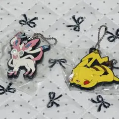 ポケモンタイム イーブイ ニンフィア ラバーキーホルダー ストラップ