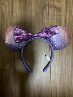 ディズニースパンコールカチューシャ　紫
