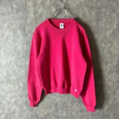 N*y様 ラッセル USA製 無地スウェット ピンク Sサイズ ゆるダボビッグシ