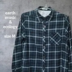earth music&ecology チェック柄 長袖シャツ Мサイズ