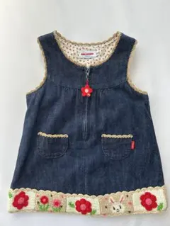 MIKI HOUSE デニムワンピース 80