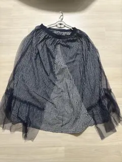 Samansa Mos2 ギンガムチェック ロングスカート F